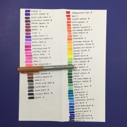 marker color chart bookmark