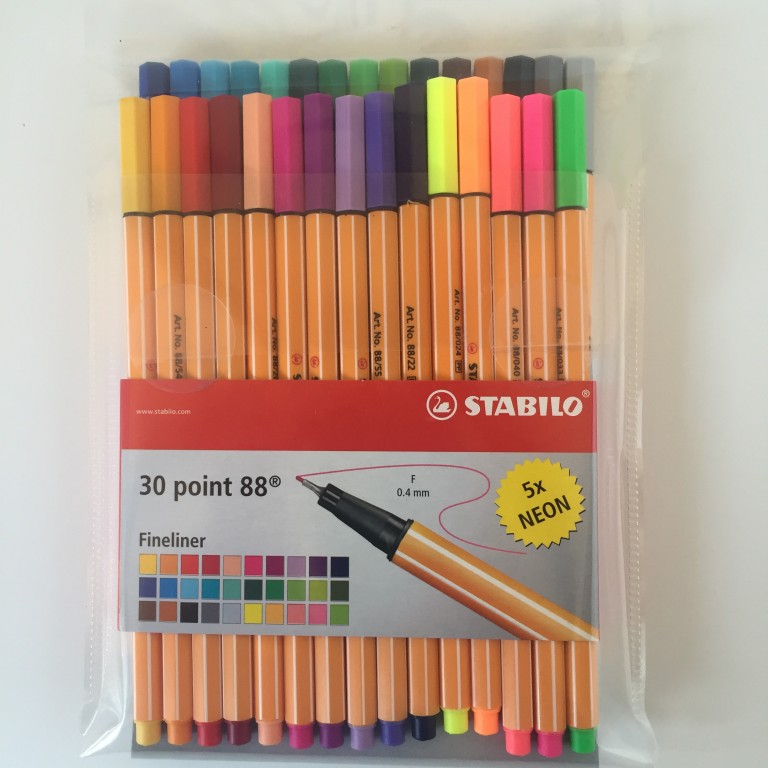 Staedtler, Stabilo, Sharpie, and Bic Comparison 2 Old 2 Color