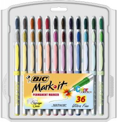 BIC-Mark-It-Permanent-Marker-Ultra-Fine-Point-Assorted-Colors-36-Count-0