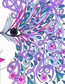 Adult coloring book sample page
